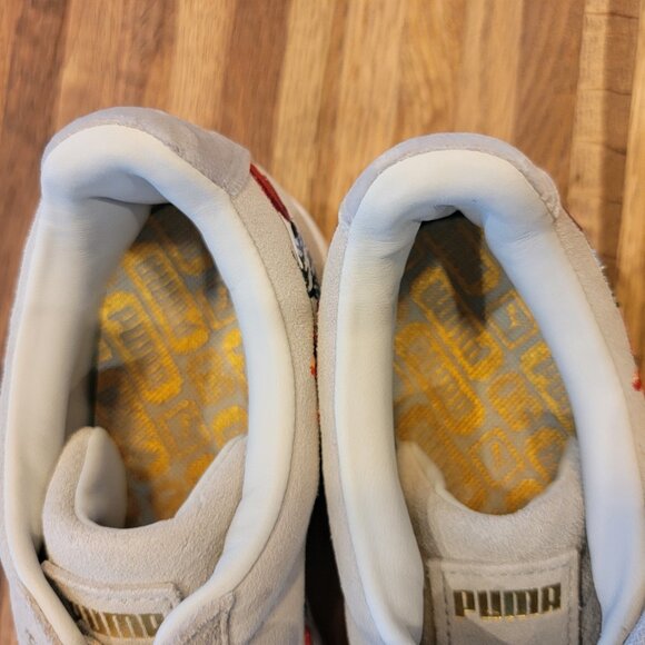 NWOT PUMA Suede Hyper Embelished Womens in Glacier Grey White - Picture 8 of 14